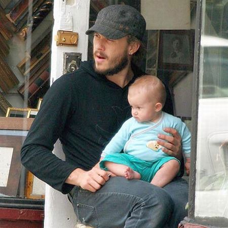 Heath Ledger with daughter