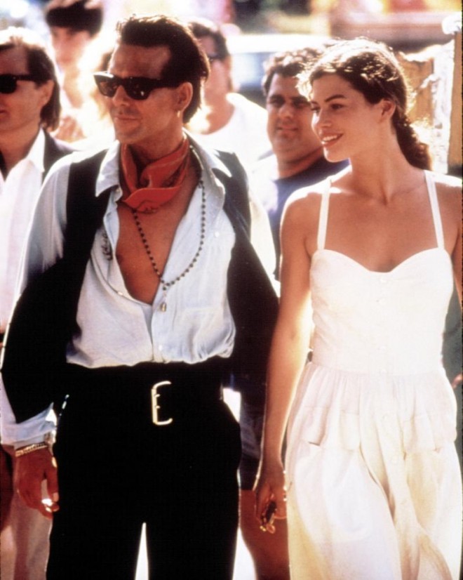 Mickey Rourke and Carrie Otis
