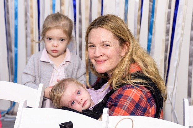 Drew Barrymore with the kids