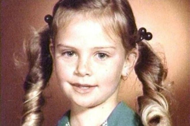 Charlize Theron in her childhood