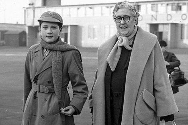 Agatha Christie with her grandson Matthew