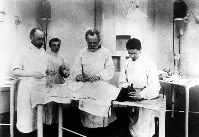 Ivan Pavlov during the surgery