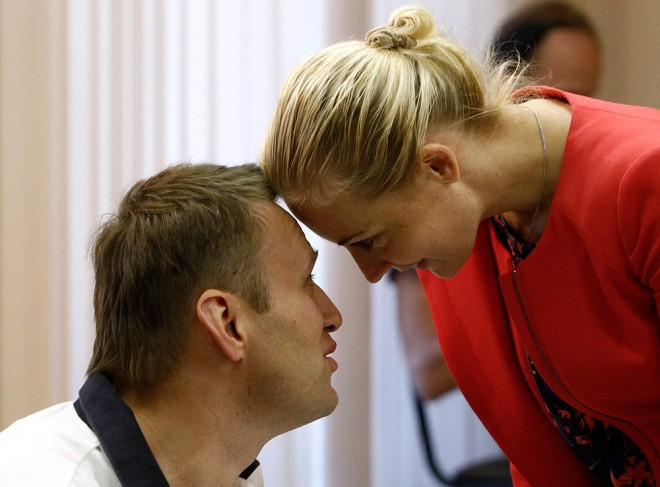 Alexey Navalny and his wife Julia