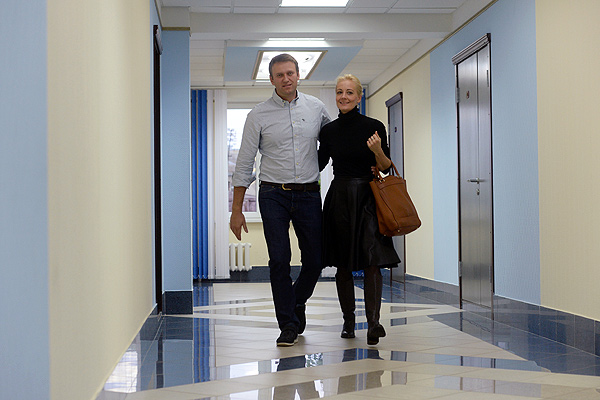 Alexey Navalny with his wife