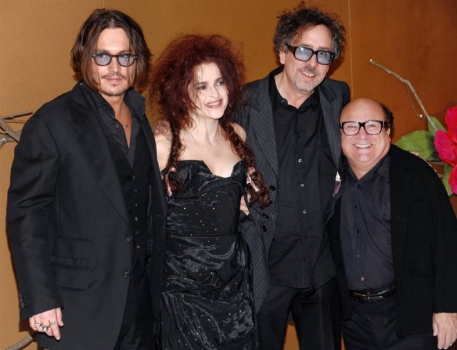 Helena Bonham Carter, Johnny Depp and Tim Burton