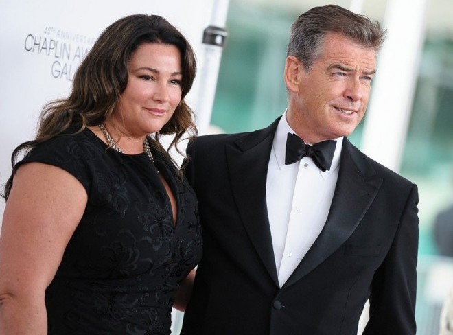 Pierce Brosnan and his wife