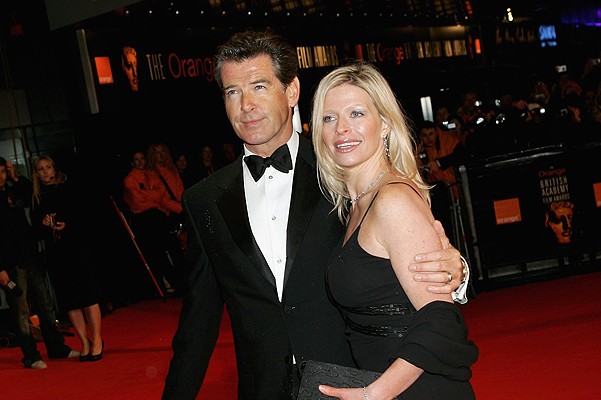 Pierce Brosnan with his adopted daughter