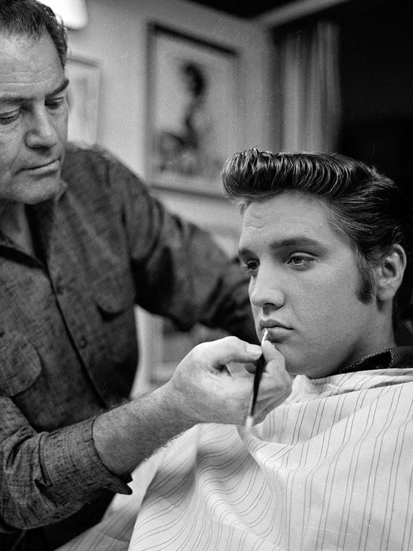 Elvis Presley in the dressing room
