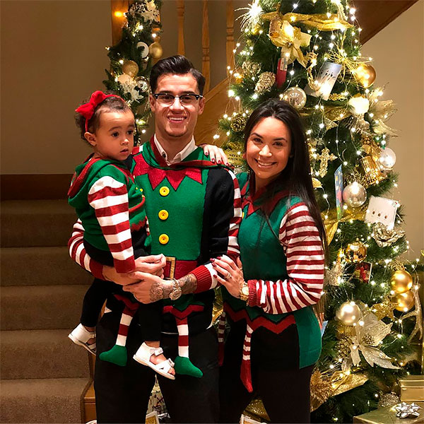 Philippe Coutinho with family