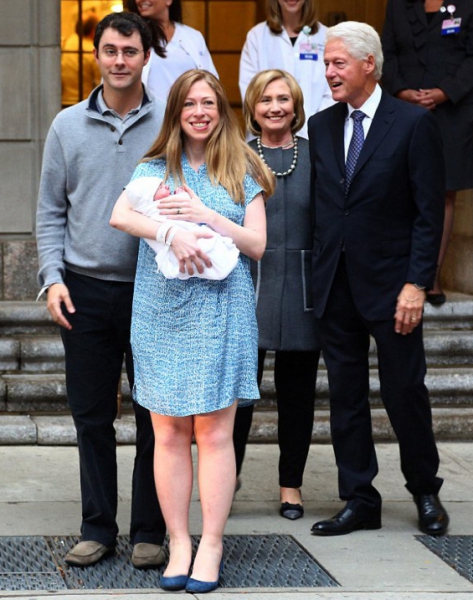 Hillary Clinton with family