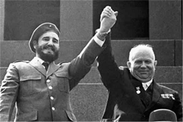 Fidel Castro and Nikita Khrushchev