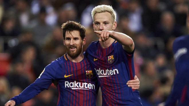 Lionel Messi and Ivan Rakitic