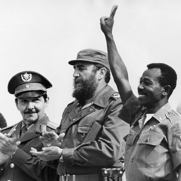 Raul Castro, Fidel Castro and Mengistu Haile Mariam