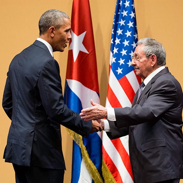 Raul Castro and Barack Obama