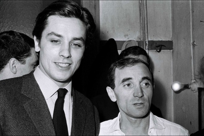 Alain Delon and Charles Aznavour