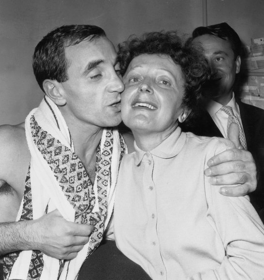Charles Aznavour and Edith Piaf
