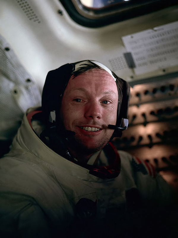 Neil Armstrong after walking on the moon
