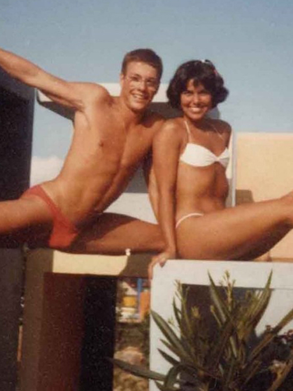 Jean-Claude van Damme with his first wife, Maria Rodriguez
