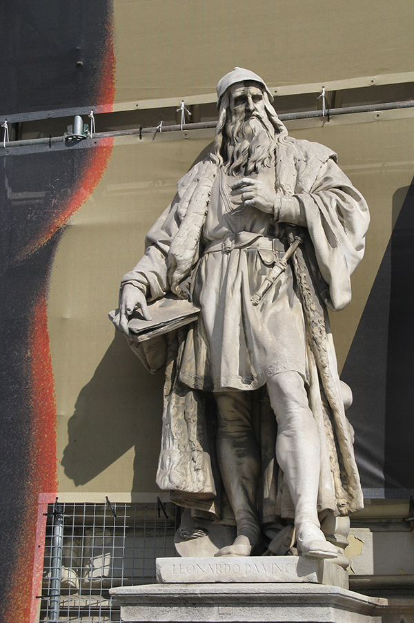 Leonardo da Vinci. Monument in Vienna, Austria