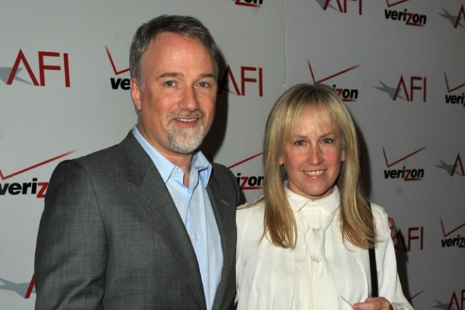 David Fincher with his wife