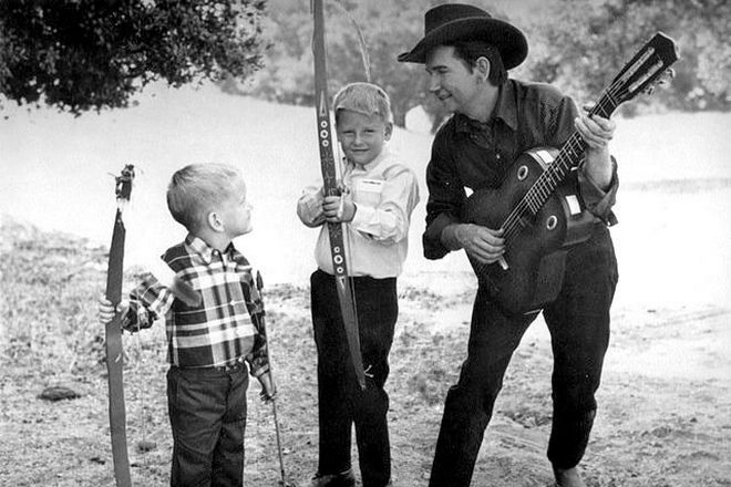 Roy Orbison with sons