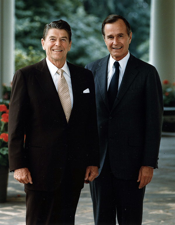 Ronald Reagan and George Bush Sr.