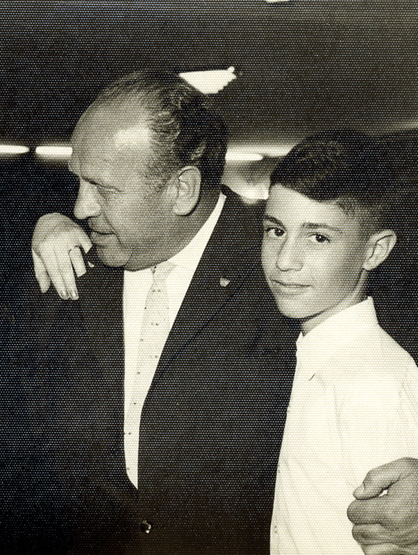 Oscar Schindler and the boy from the saved family