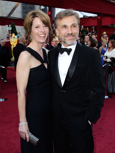 Christoph Waltz with his wife