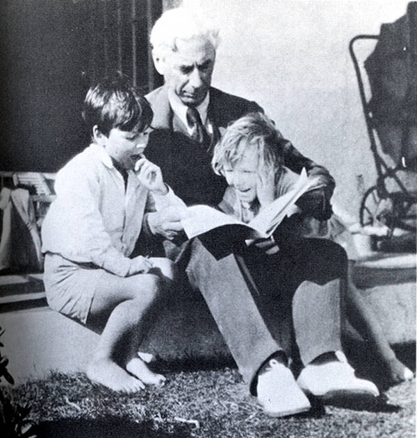 Bertrand Russell with children