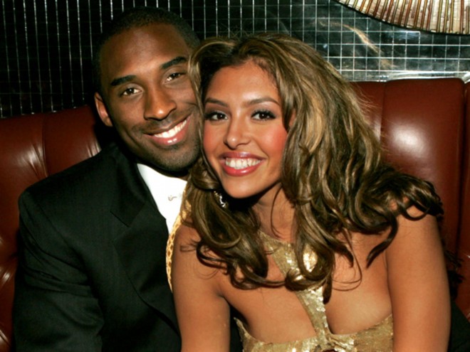 Kobe Bryant with his wife