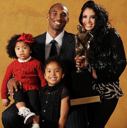 Kobe Bryant with his family