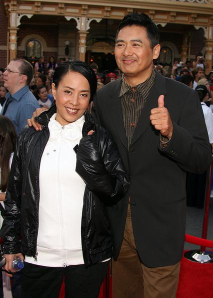 Chow Yun-fat with wife