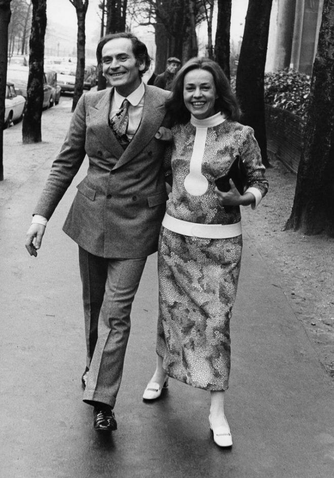 Jeanne Moreau and Pierre Cardin