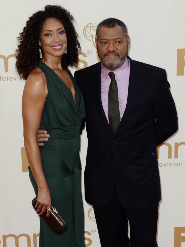 Gina Torres and Lawrence Fishburne