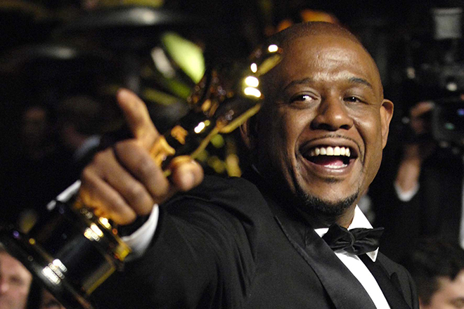 Forest Whitaker and his Oscar